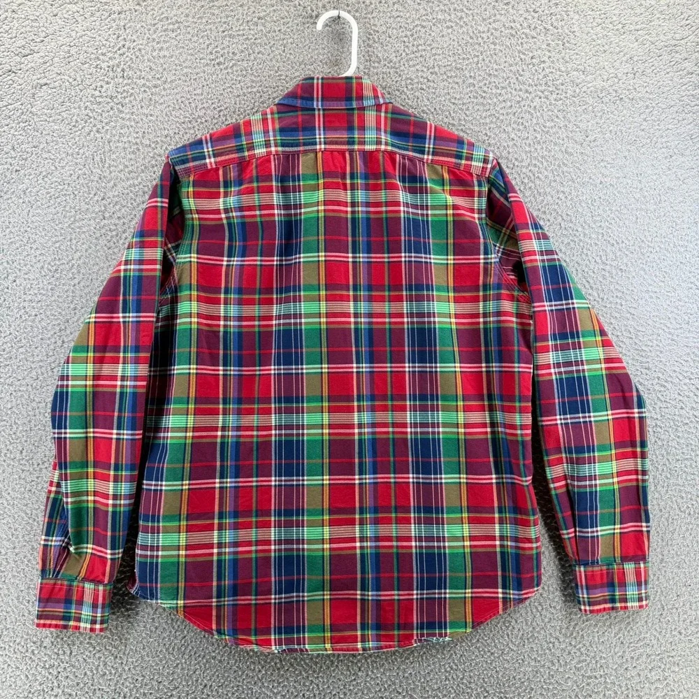 Polo Ralph Lauren Classic Fit Madras Plaid Button Down Shirt Multi Color Mens M
